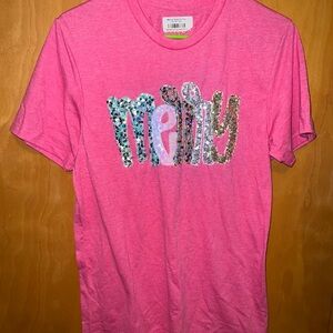 NWT Merry sequin tee S